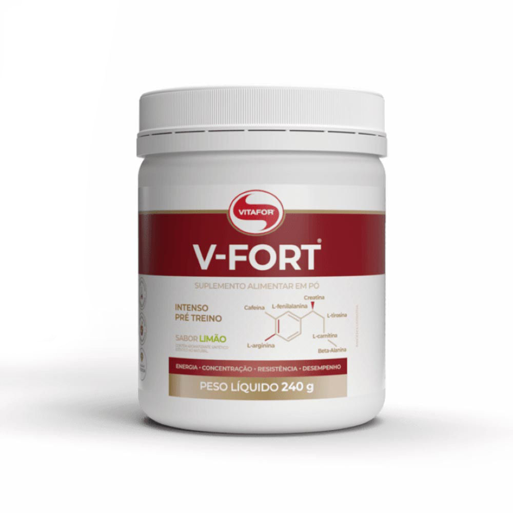 V Fort Pré Treino Ultra Limão Vitafor 240G