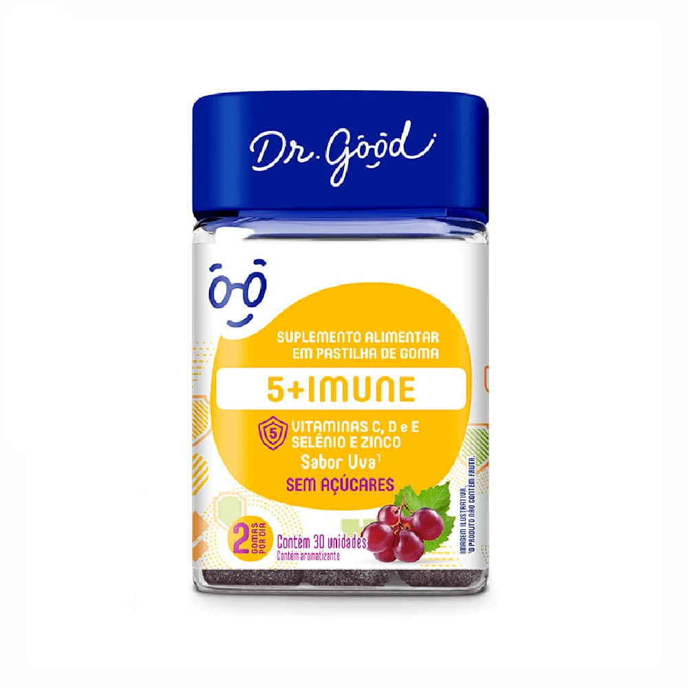 Suplemento Alimentar Dr Good 5+ Imune Uva 60 Gomas