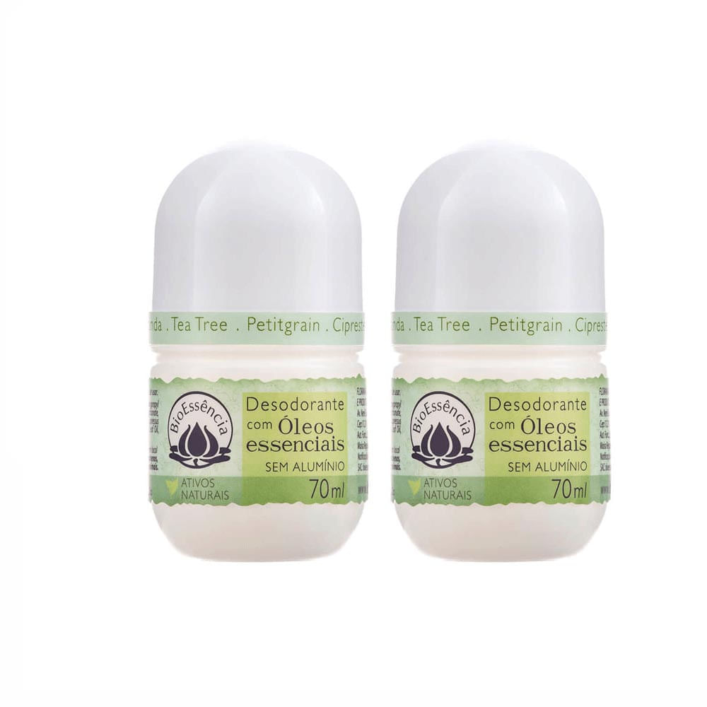 Kit Desodorante Roll-on BioEssência Natural Tea Tree 2 Unidades