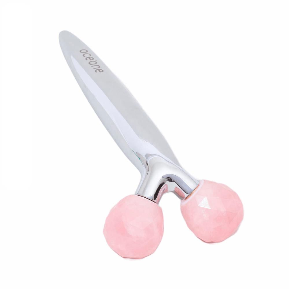 Massageador Facial Océane De Quartzo Rosa 3D