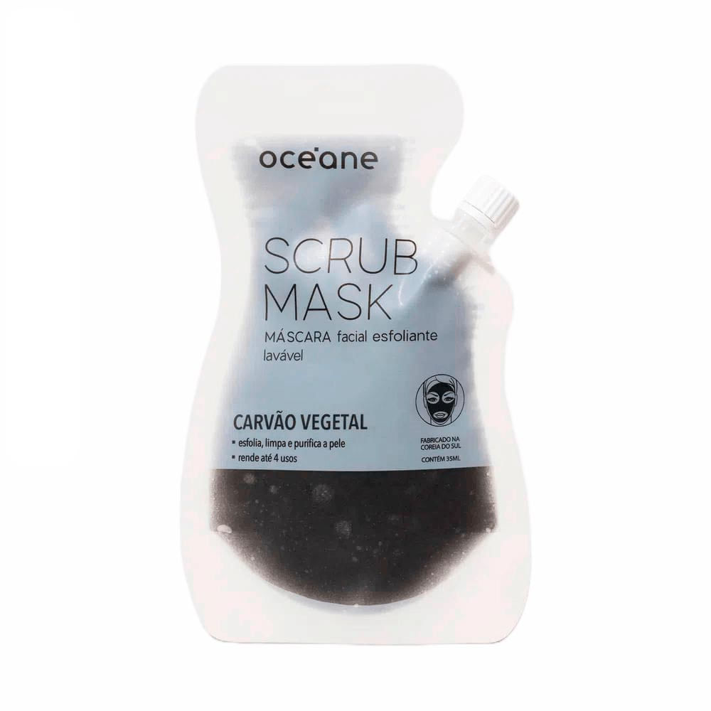 Máscara Facial Océane Esfoliante De Carvão Vegetal 35Ml