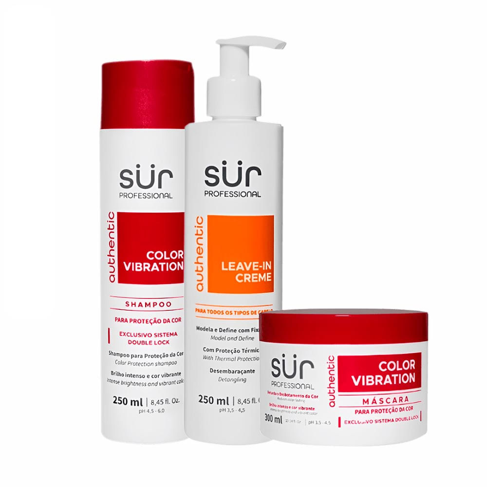 Kit Sur Professional Shampoo 250Ml + Leave-In 250Ml + Máscara 300Ml