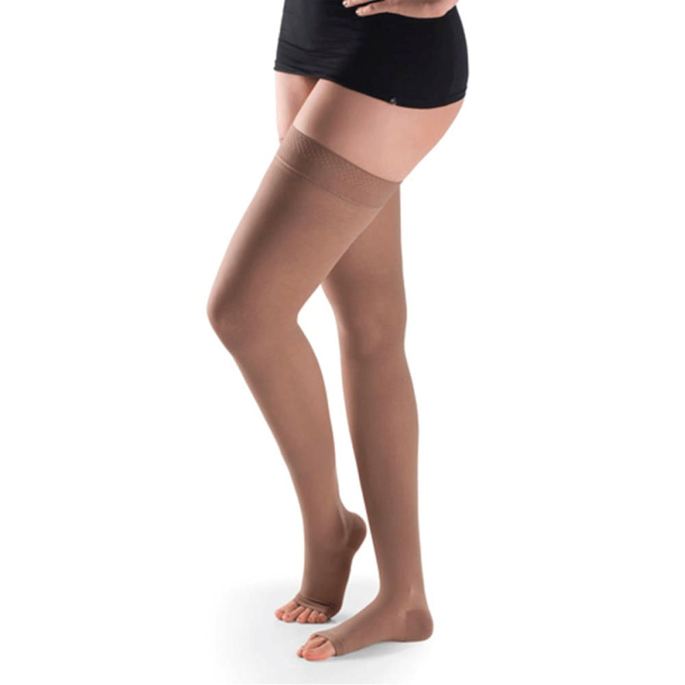 Meia Attiva Alta Compressão 20-30 Mmhg Coxa Natural Escuro Tam GG