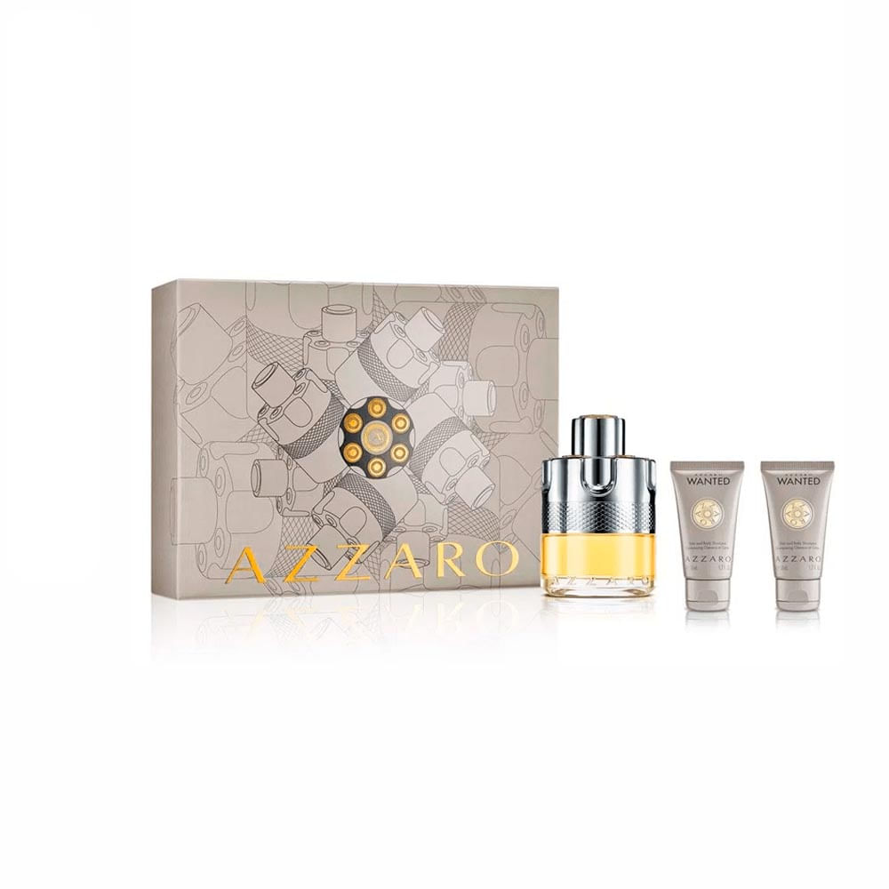 Kit Azzaro Wanted Eau De Toilette 100ml + 2 Shampooing 50ml