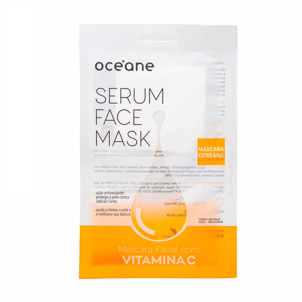 Máscara Facial Océane Com Vitamina C Serum Face Mask 20Ml