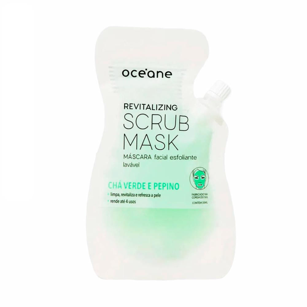 Máscara Facial Océane Esfoliante De Chá Verde E Pepino 35Ml