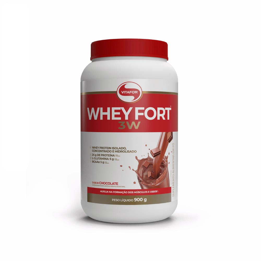 Whey Fort 3W Chocolate Vitafor 900g