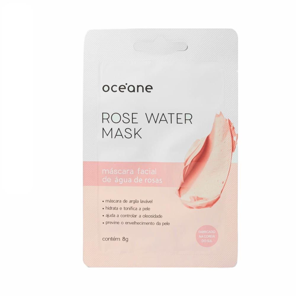 Máscara Facial Océane Com Água De Rosas 8g