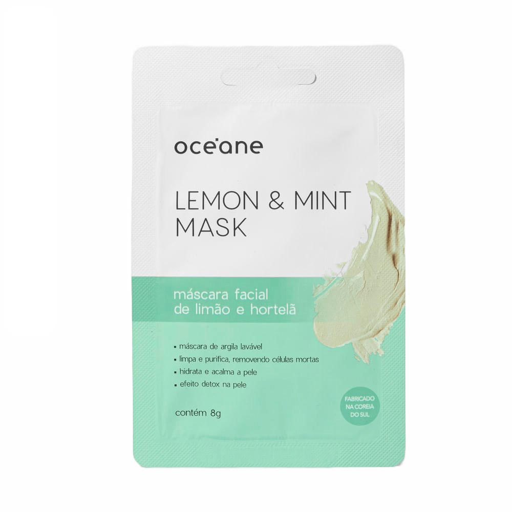 Máscara Facial Océane De Limão E Hortelã 8g