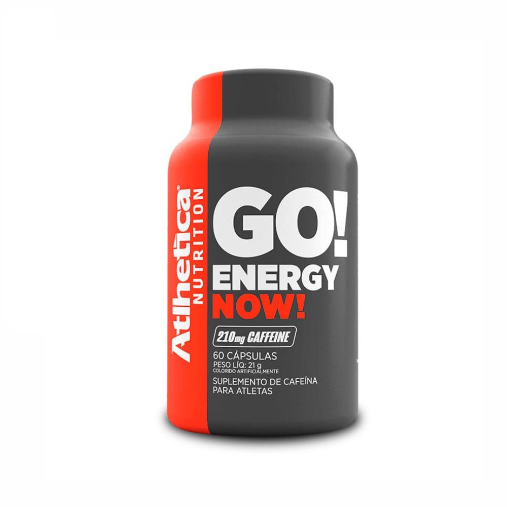 Go! Energy Now 210mg Cafeína Atlhetica 60 Cápsulas