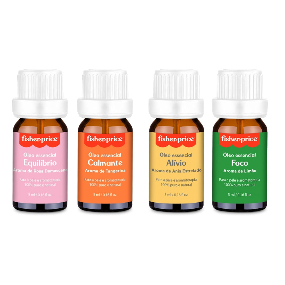 Kit de Óleos Essenciais 4 Unidades Fisher Price 5Ml