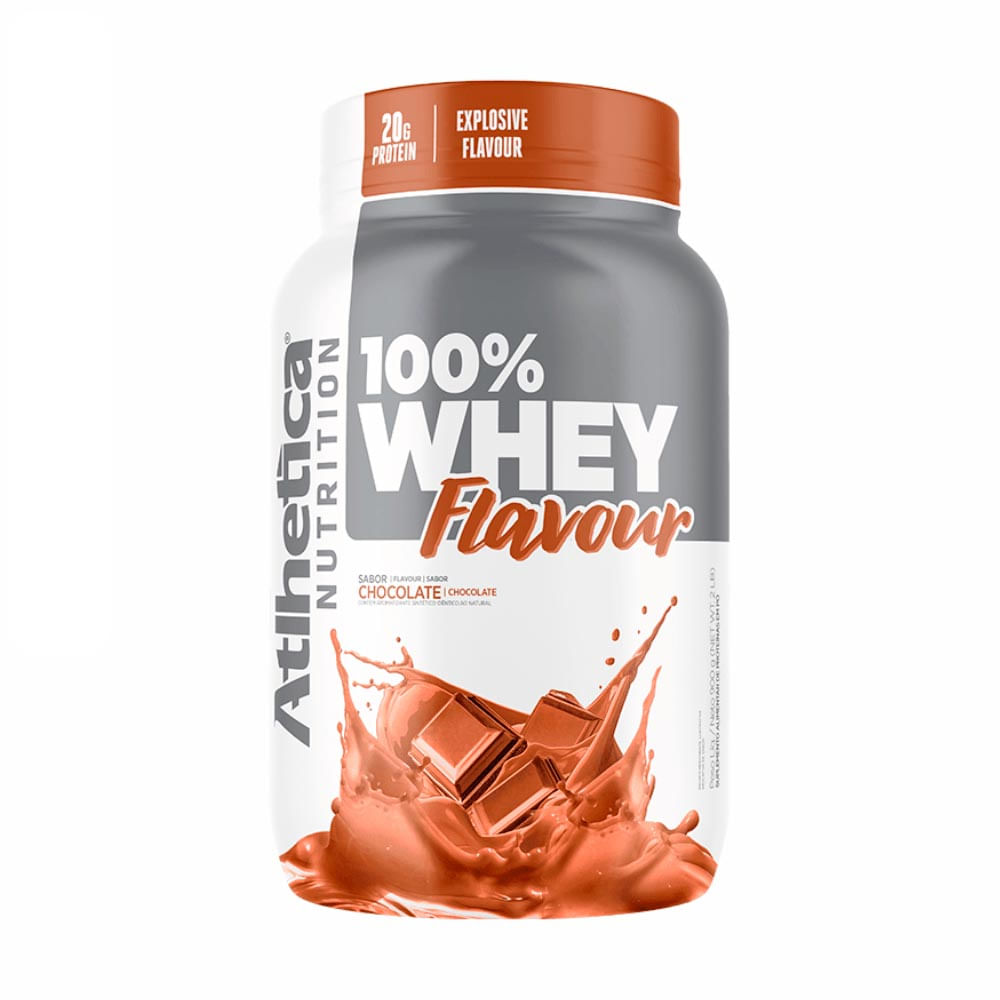100% Whey Flavour Chocolate Atlhetica Nutrition Pote 900g