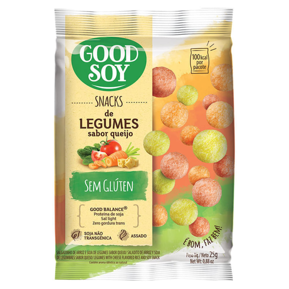 Snack De Soja Legumes Ao Queijo Good Soy 25g