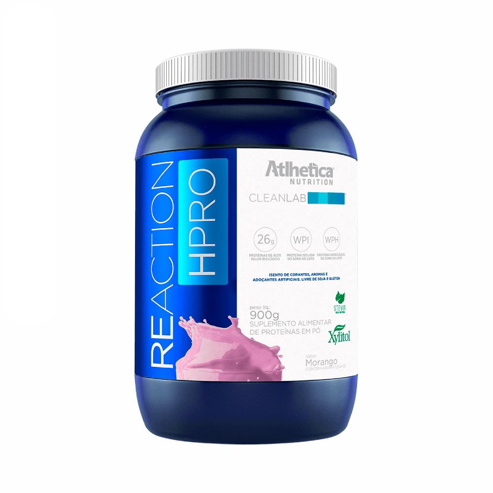 Cleanlab Reaction HPRO Morango Atlhetica Nutrition 900g