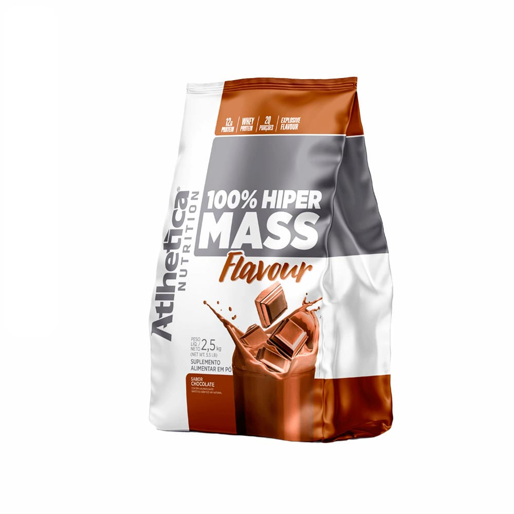 100% Hiper Mass Flavour Chocolate Atlhetica Nutrition 2,5kg