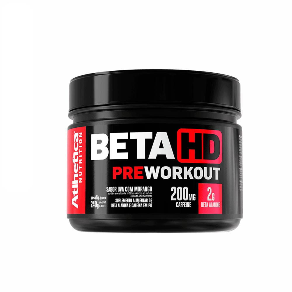 Beta Hd Pre Workout Uva Com Morango Atlhetica Nutrition 240g
