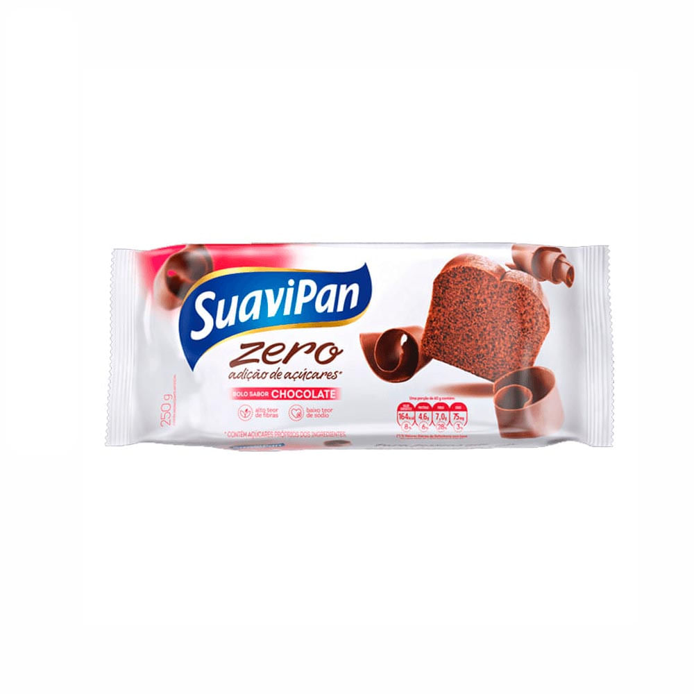 Bolo Zero Adição de Açucares Chocolate Suavipan 250g