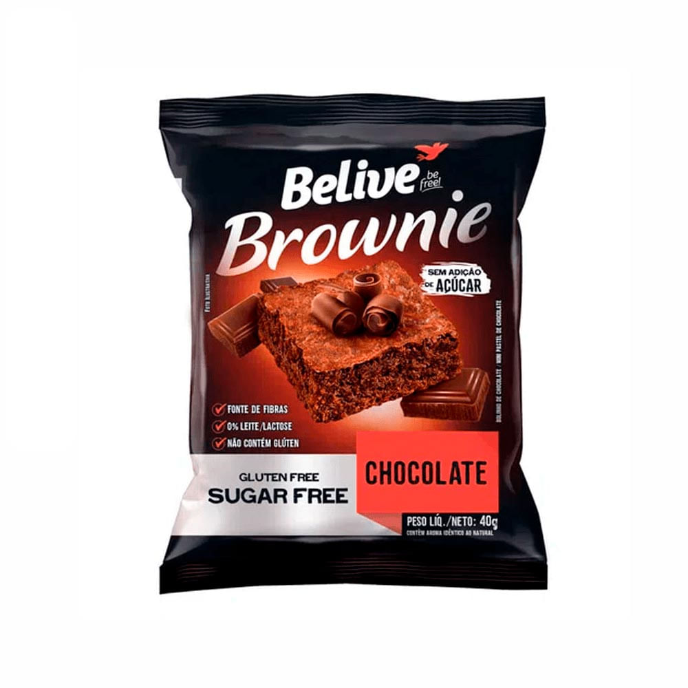 Brownie Zero Sem Glúten Chocolate Belive 40g