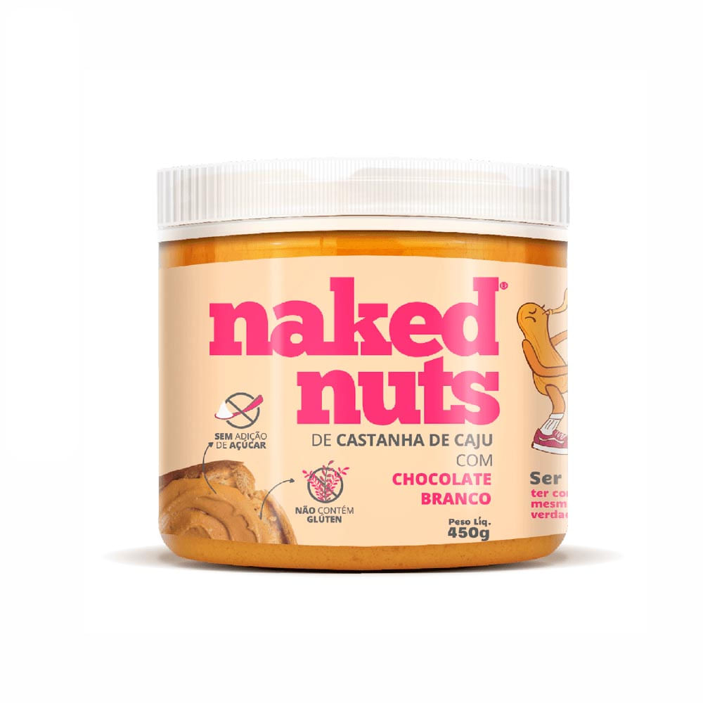 Pasta de Castanha de Caju Chocolate Branco Naked Nuts 450g