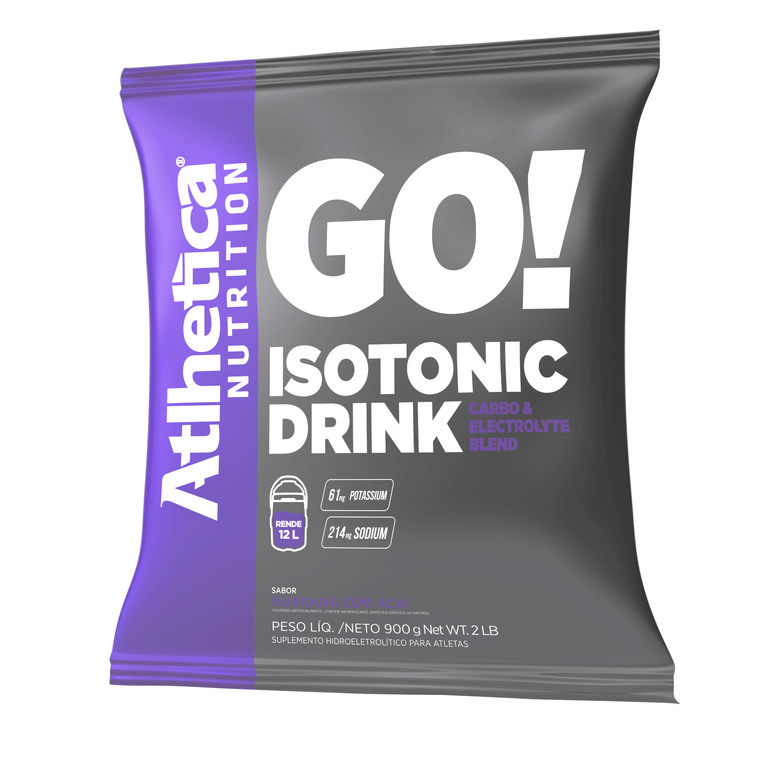 GO! Isotonic Drink Guaraná Com Açaí Atlhetica Nutrition 900g