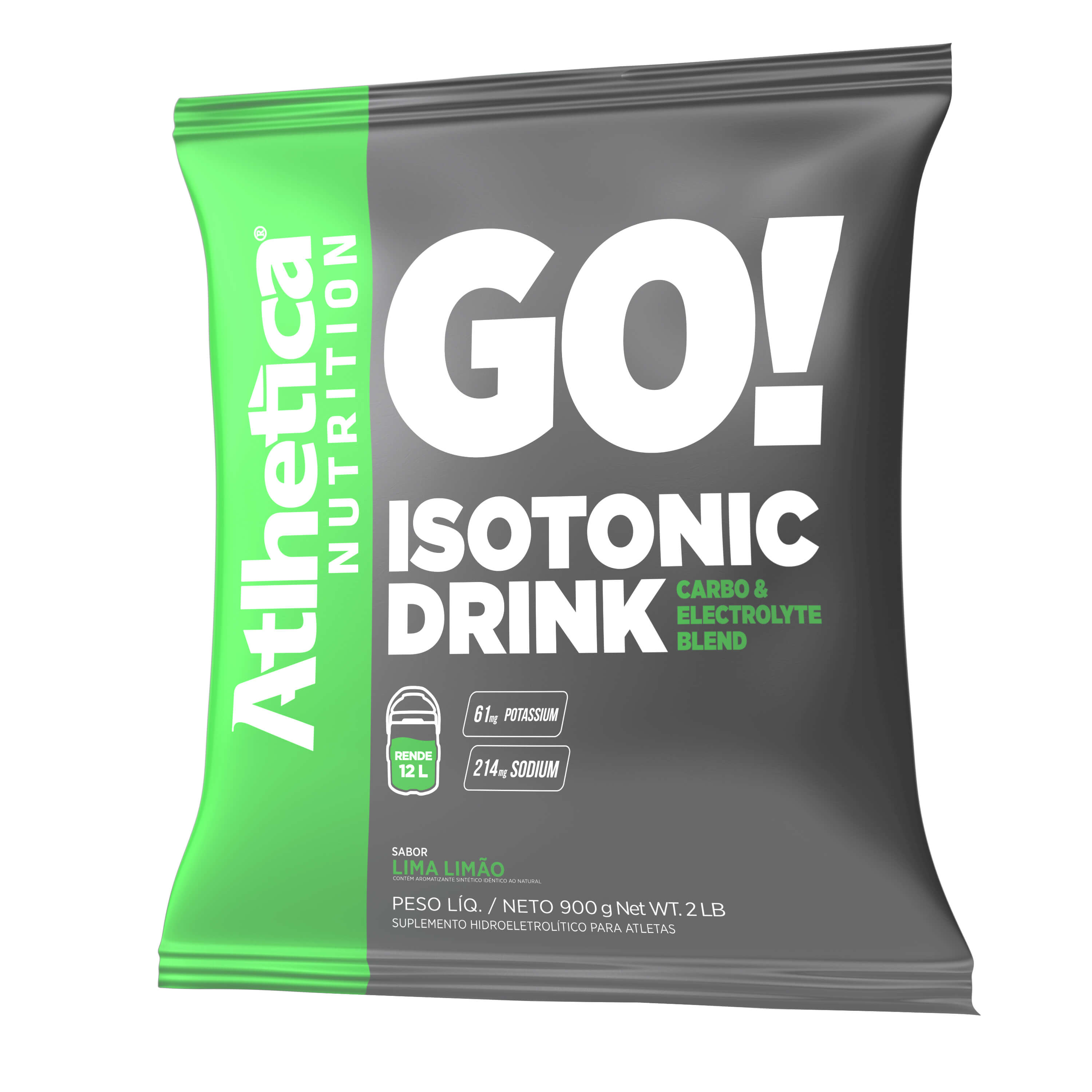 Go! Isotonic Drink Lima-limão Atlhetica Nutrition 900g