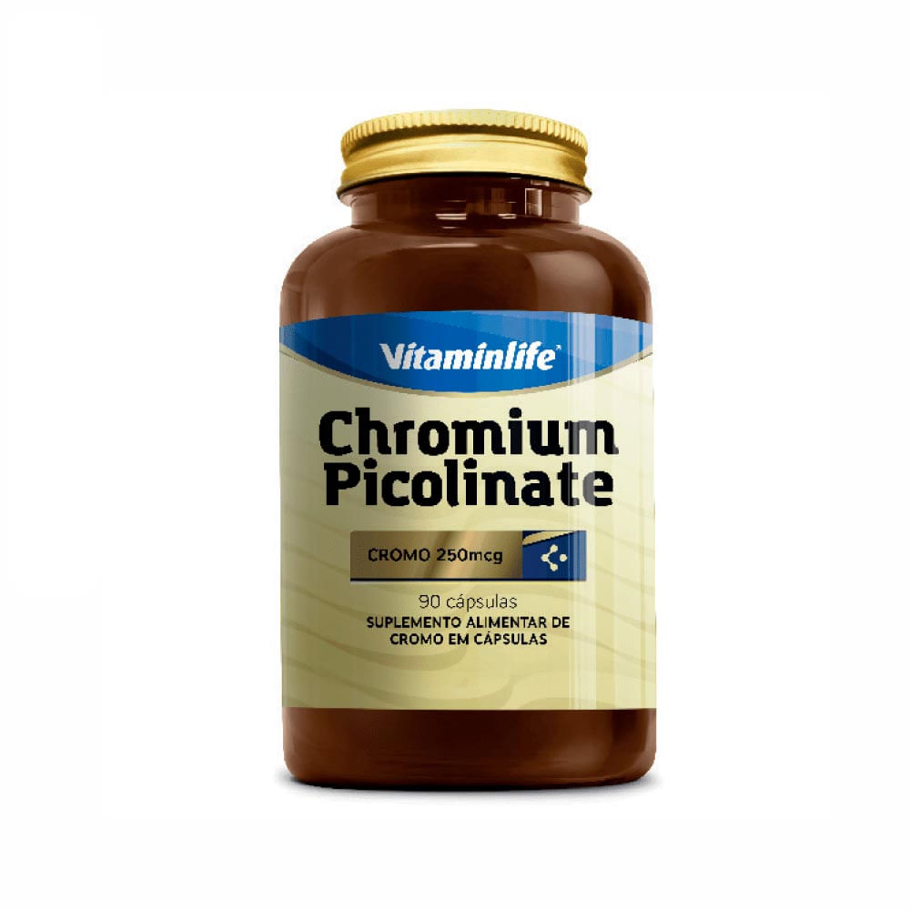 Chromium Picolinate Vitaminlife 250mcg Com 90 Cápsulas