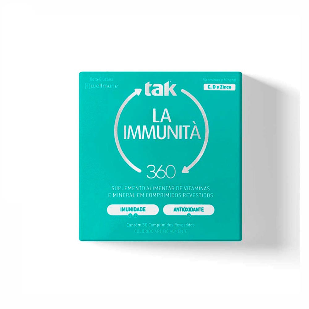 La Immunità Tak 360 Vitaminas C 45MG + D 5MCG + Zinco 7MG 30 Comprimidos