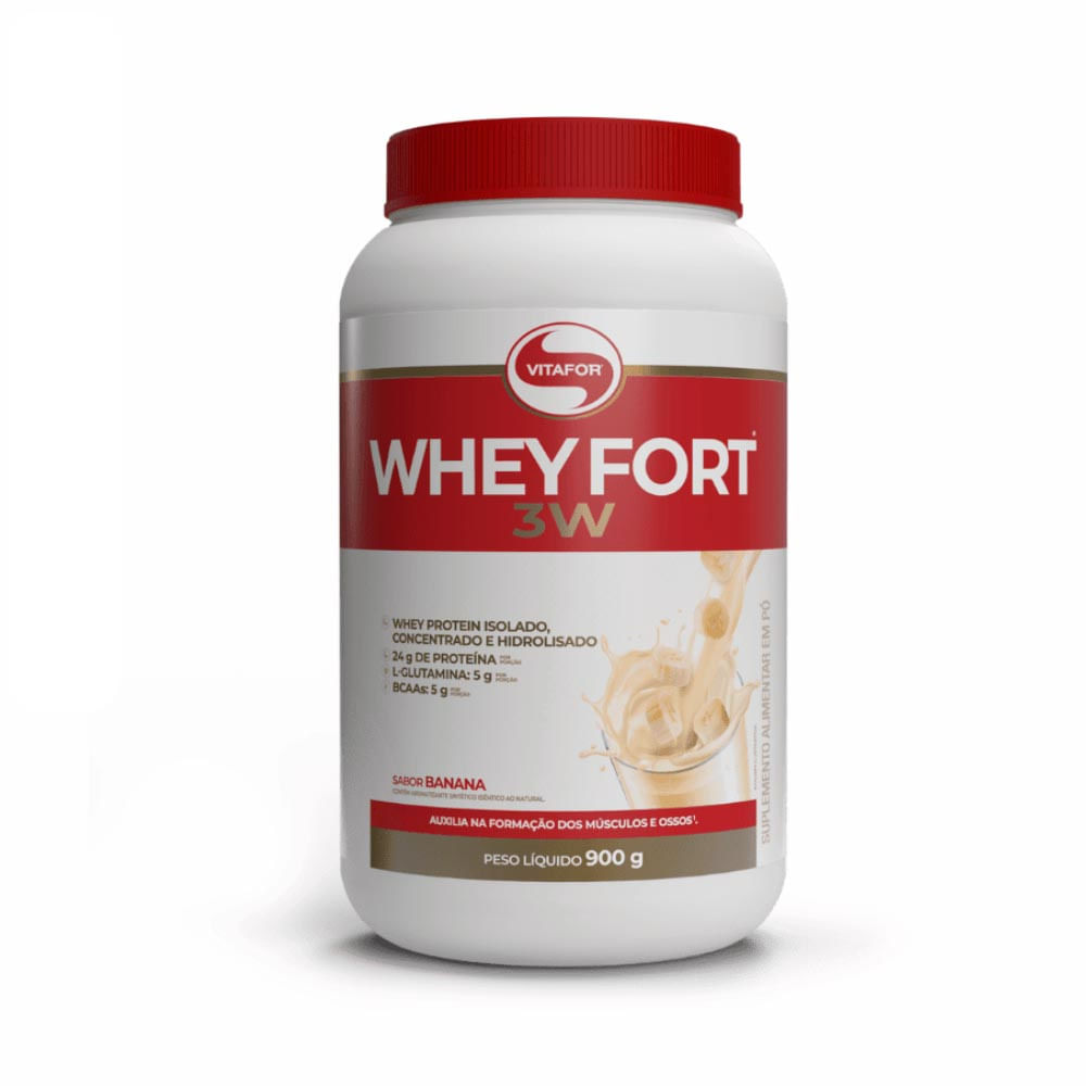 Whey Fort 3W Banana Vitafor 900g