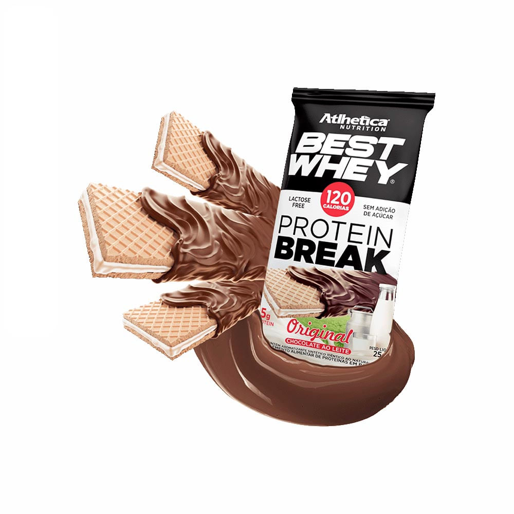 Best Whey Protein Break Chocolate Ao Leite Atlhetica Nutrition 25g