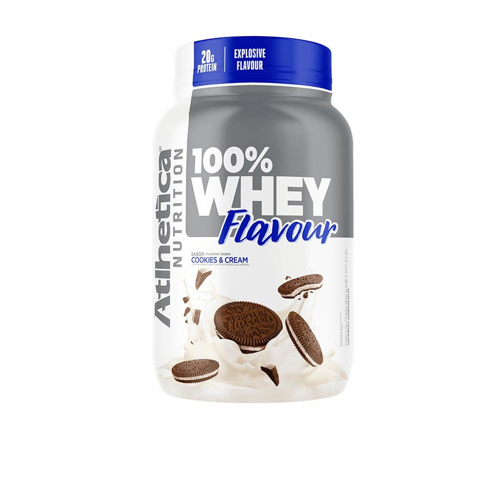 100% Whey Flavour Cookies & Cream Atlhetica Nutrition Pote 900g