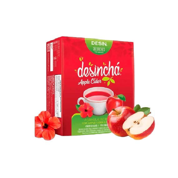 Chá de Maçã Desinchá Apple Cider 30 Sachê 45g Desin