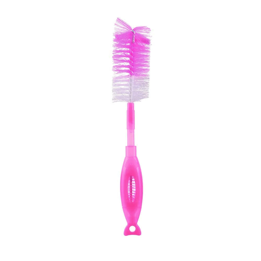 Escova Limpa Mamadeira e Bico Soft Clean 2 em 1 Rosa Multikids Baby BB159