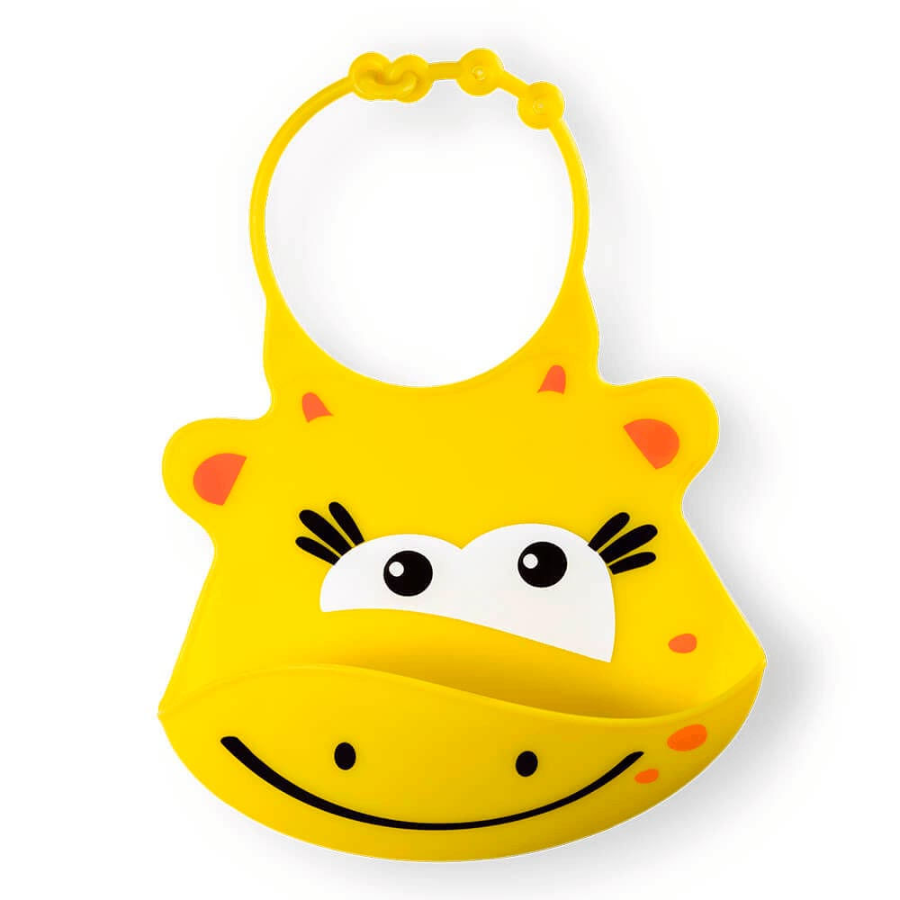 Babador de Silicone Silybib Girafa Amarelo 6+M Multikids Baby BB043
