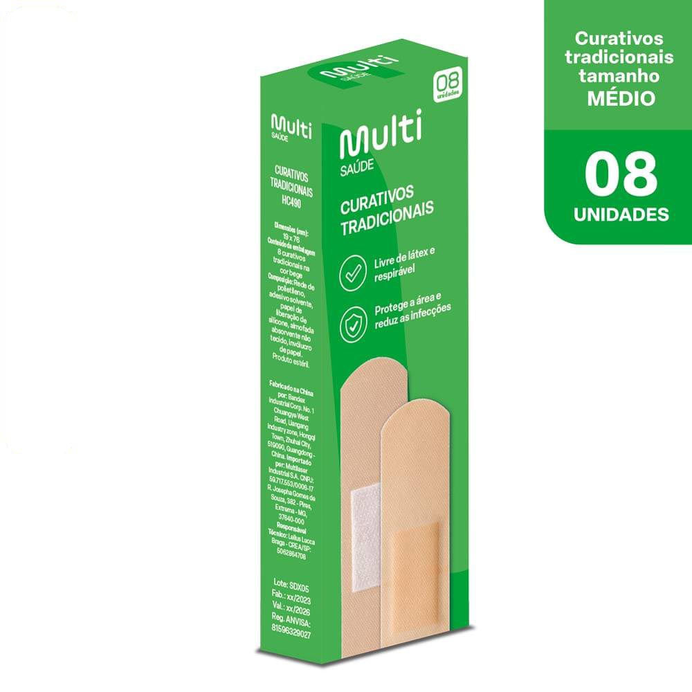 Curativo Tradicional Caixa com 8 Unidades Multi Saúde HC490