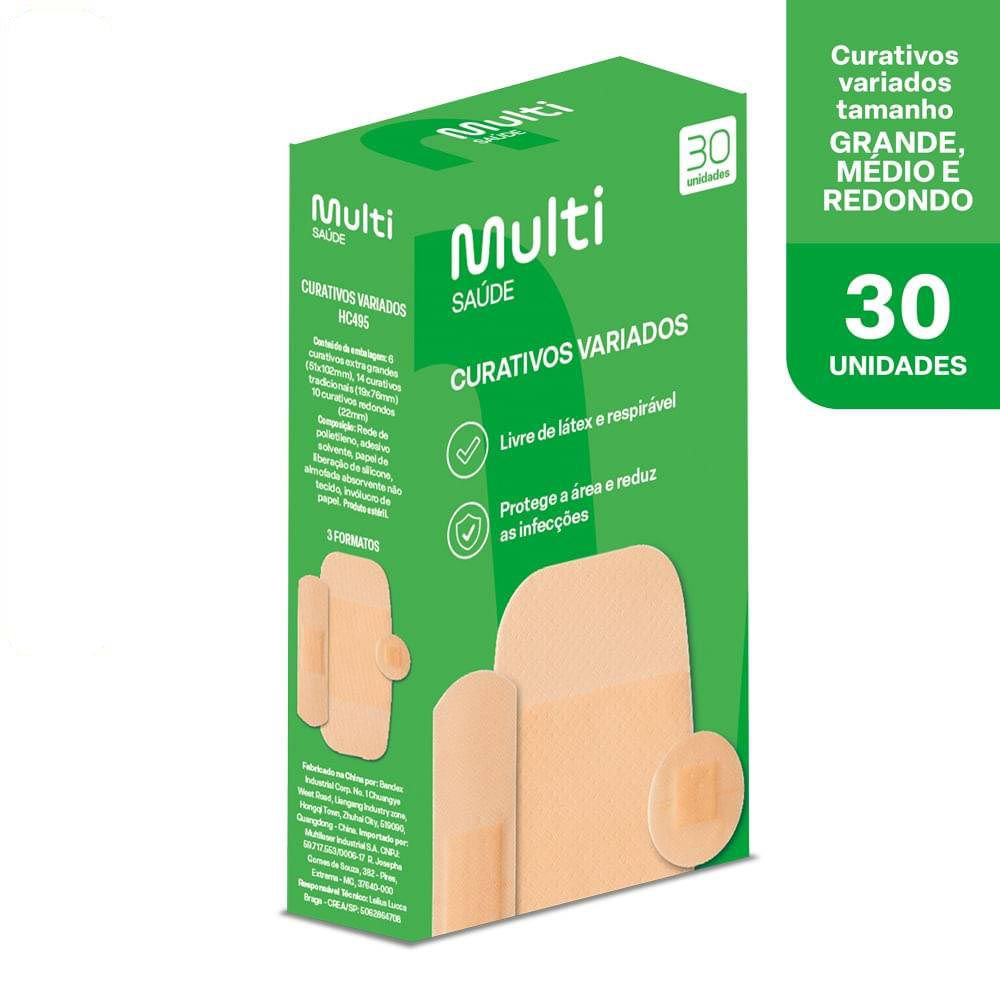 Curativos Variados Caixa com 30 Unidades Multi Saúde HC495