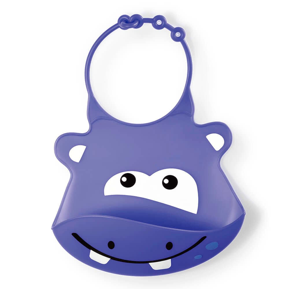 Babador de Silicone Silybib Hipopótamo Roxo 6+M Multikids Baby BB044