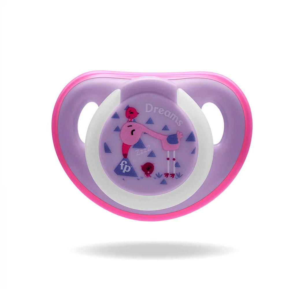 Chupeta Fisher Price Rosa First Moments Glow Tam. 1 com Case Esterilizador