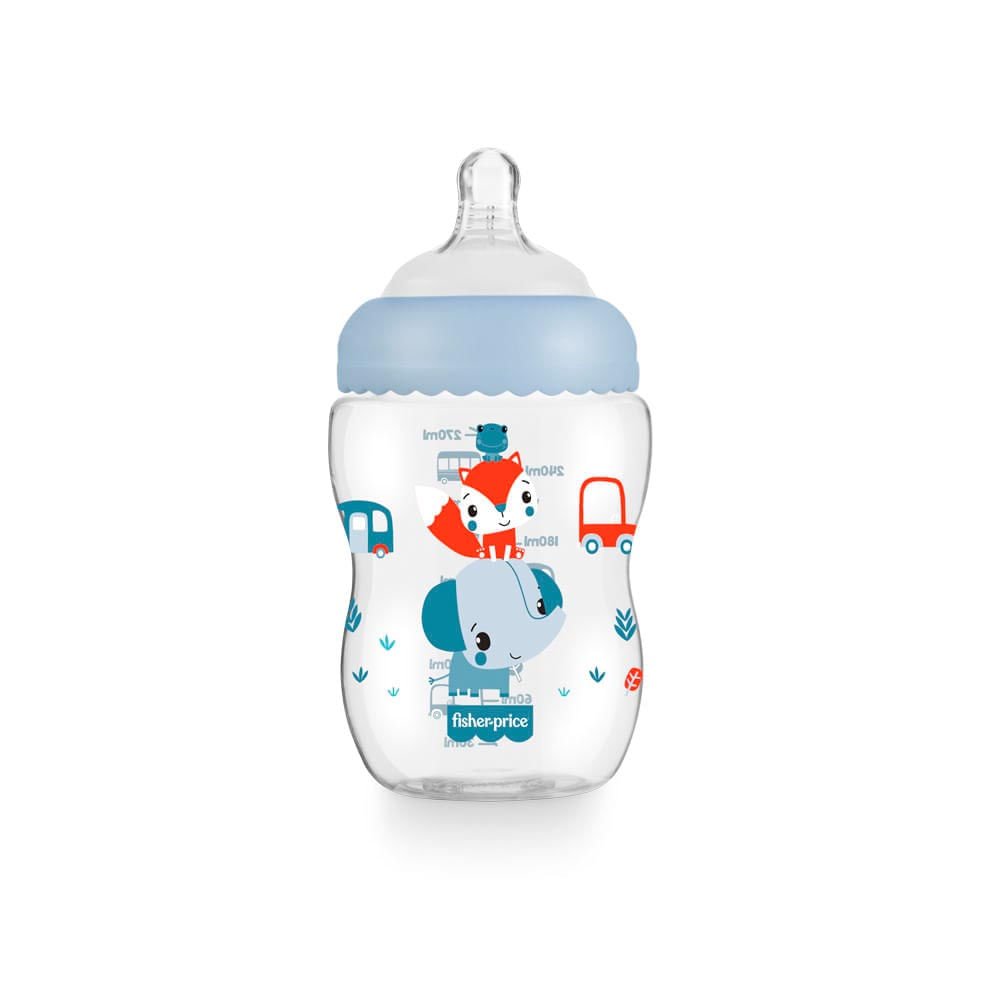 Mamadeira First Moments Marshmallow Azul 270ml Fisher Price - BB1029