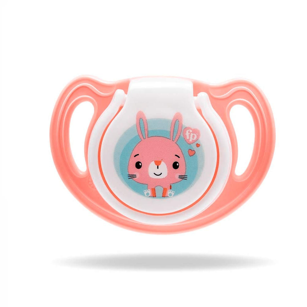 Chupeta Fisher Price Rosa First Moments Glow Tam. 2 com Case Esterilizador