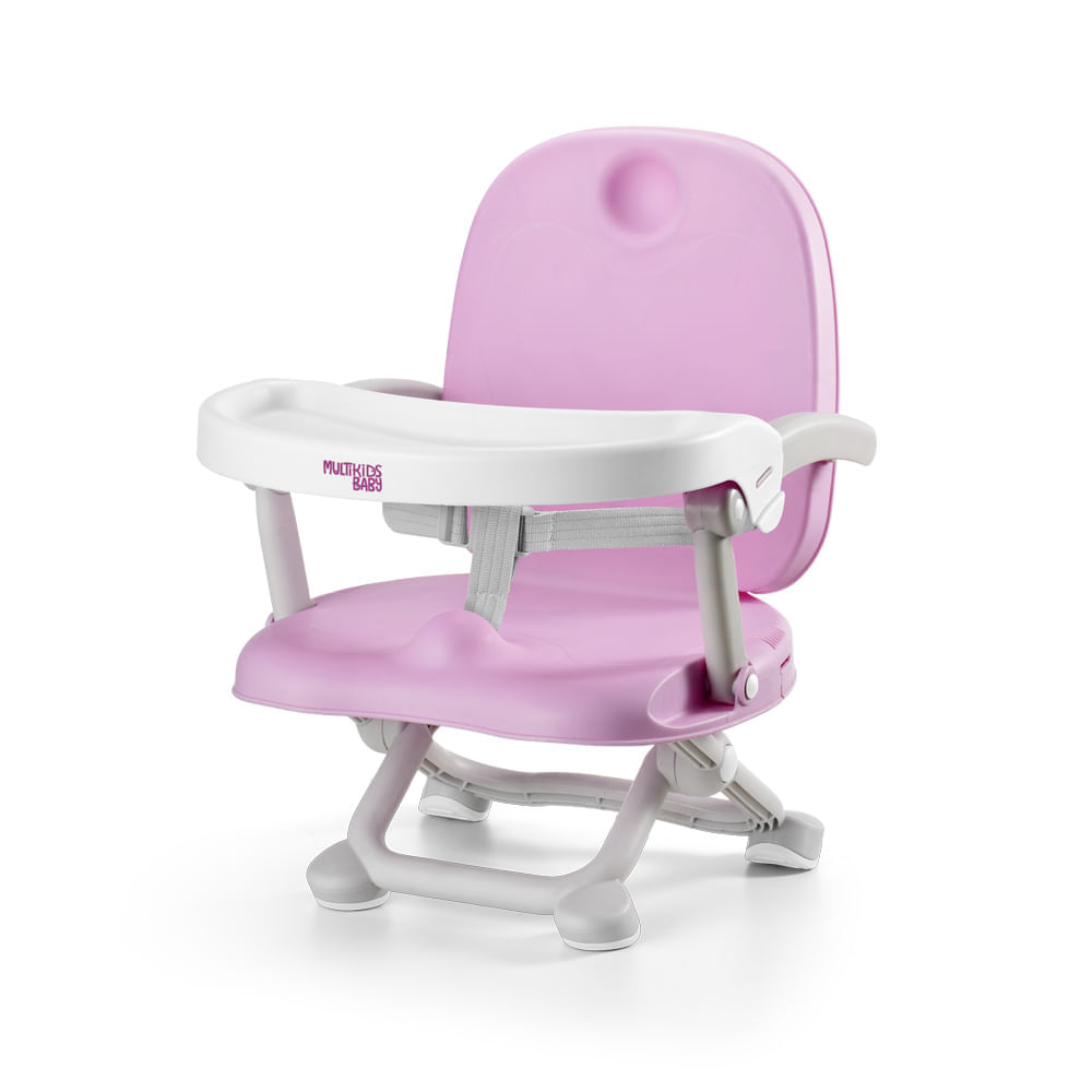 Cadeira de Alimentação Elevatória para Refeição Peanuts 6M-15Kgs Rosa Multikids Baby BB108