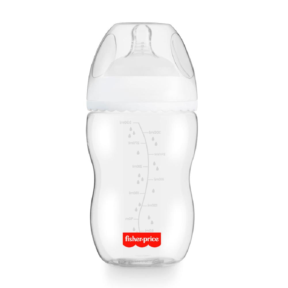 Mamadeira First Moments Clássica Neutra 330 ml +4 meses Fisher Price BB1026