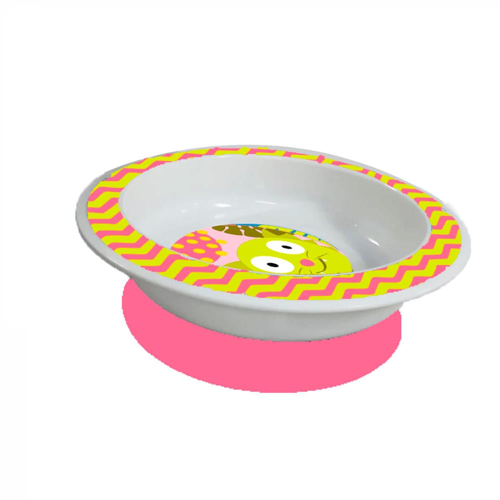 Prato Raso com Ventosa Funny Meal Chica Rosa Multikids Baby BB050