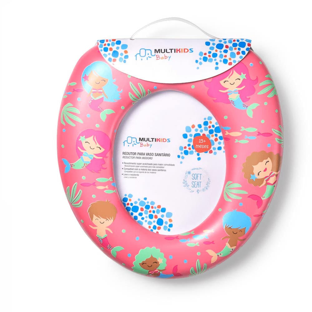 Redutor para Vaso Sanitário Soft Seat Rosa Multikids Baby BB213