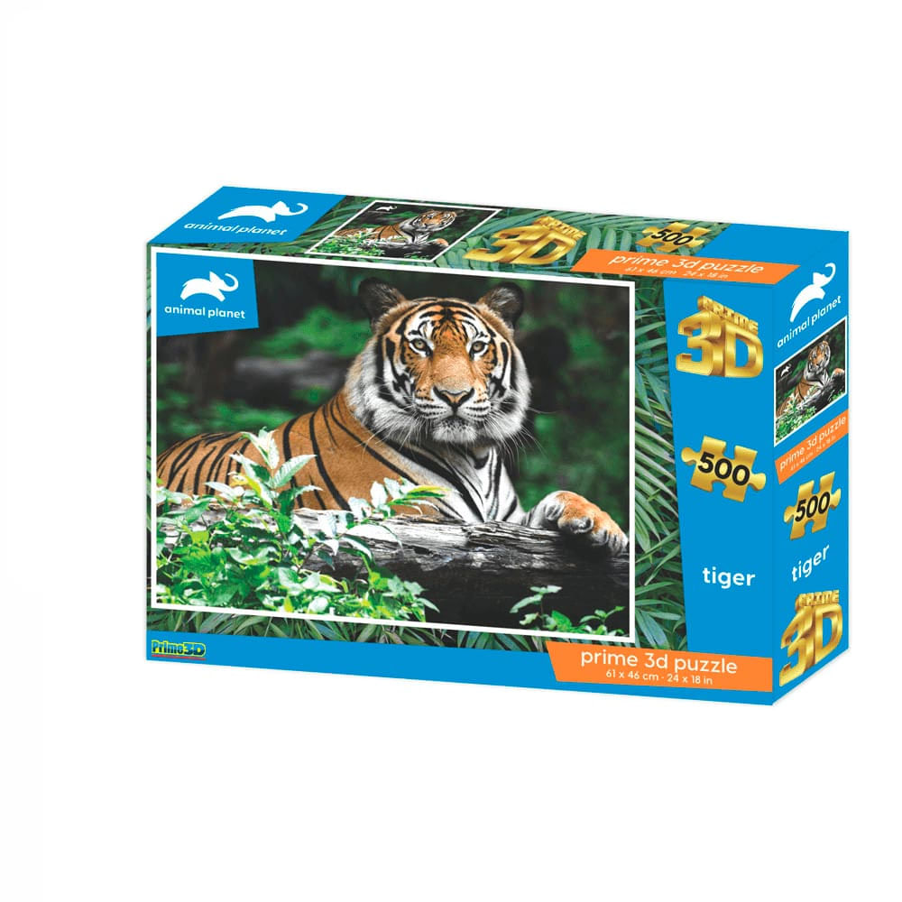 Quebra Cabeça Multikids Super 3D Tigre 500 Peças