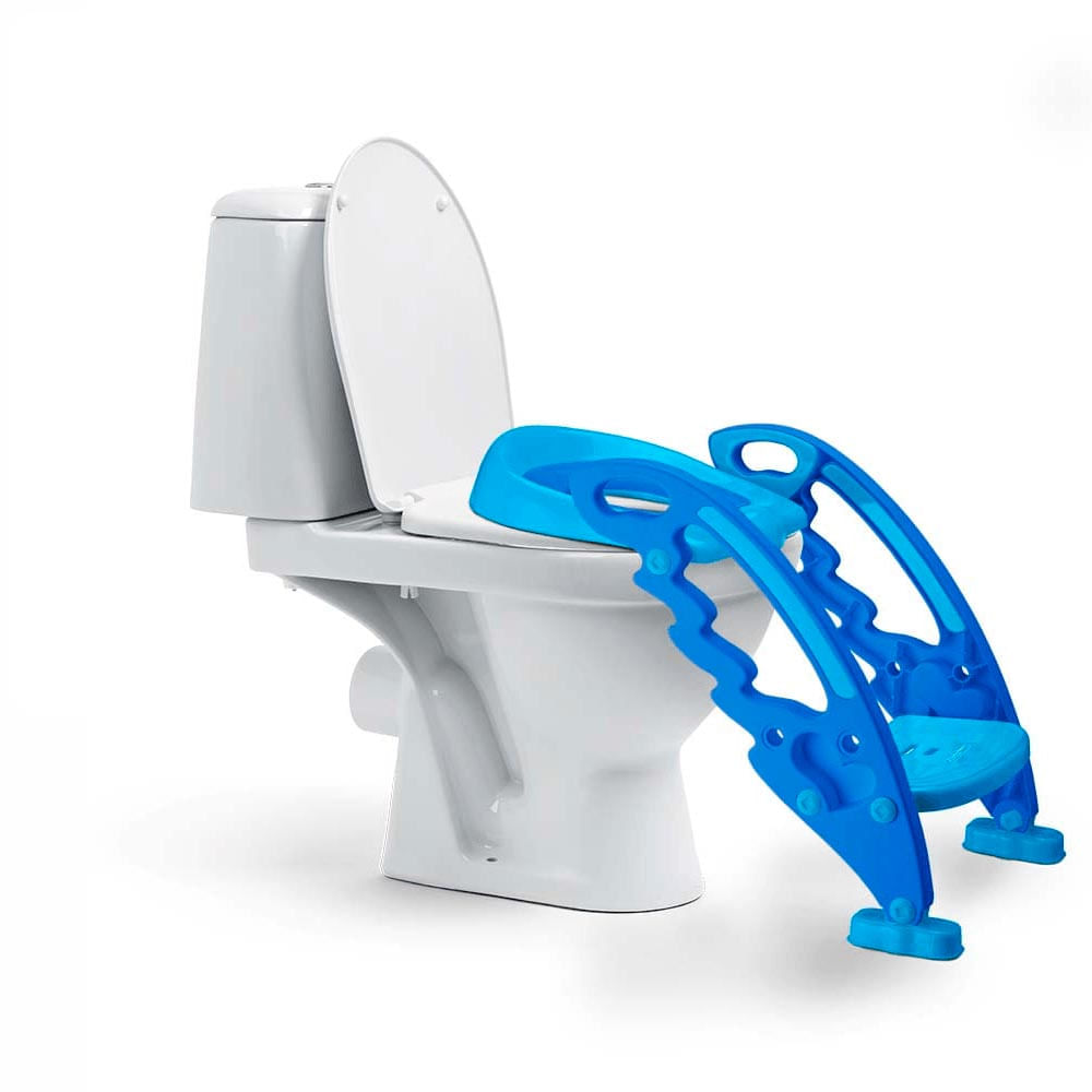 Redutor De Assento Com Escada Multikids Baby Step Potty Azul
