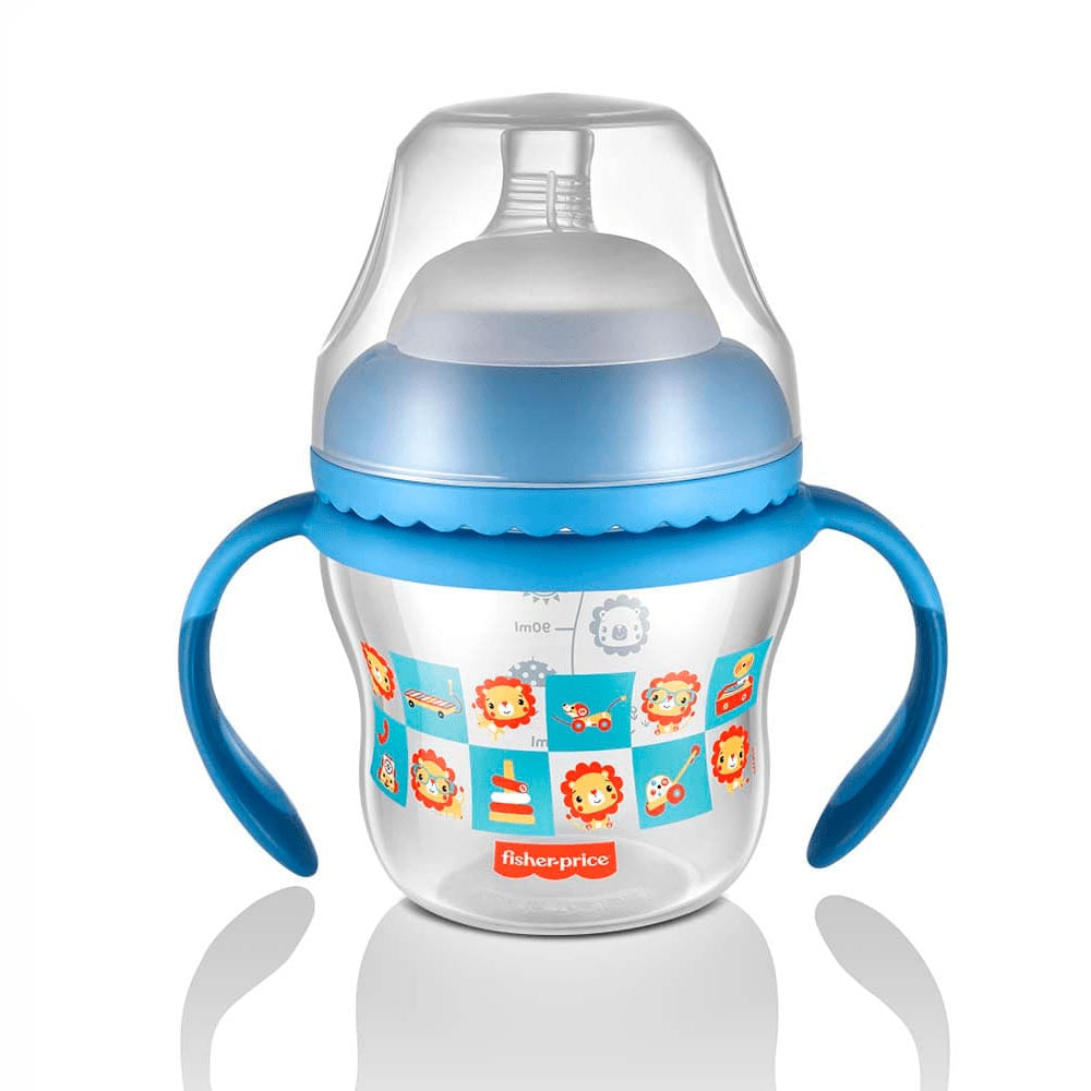Copo de Transição Fisher Price Com Bico Extra Azul 150Ml