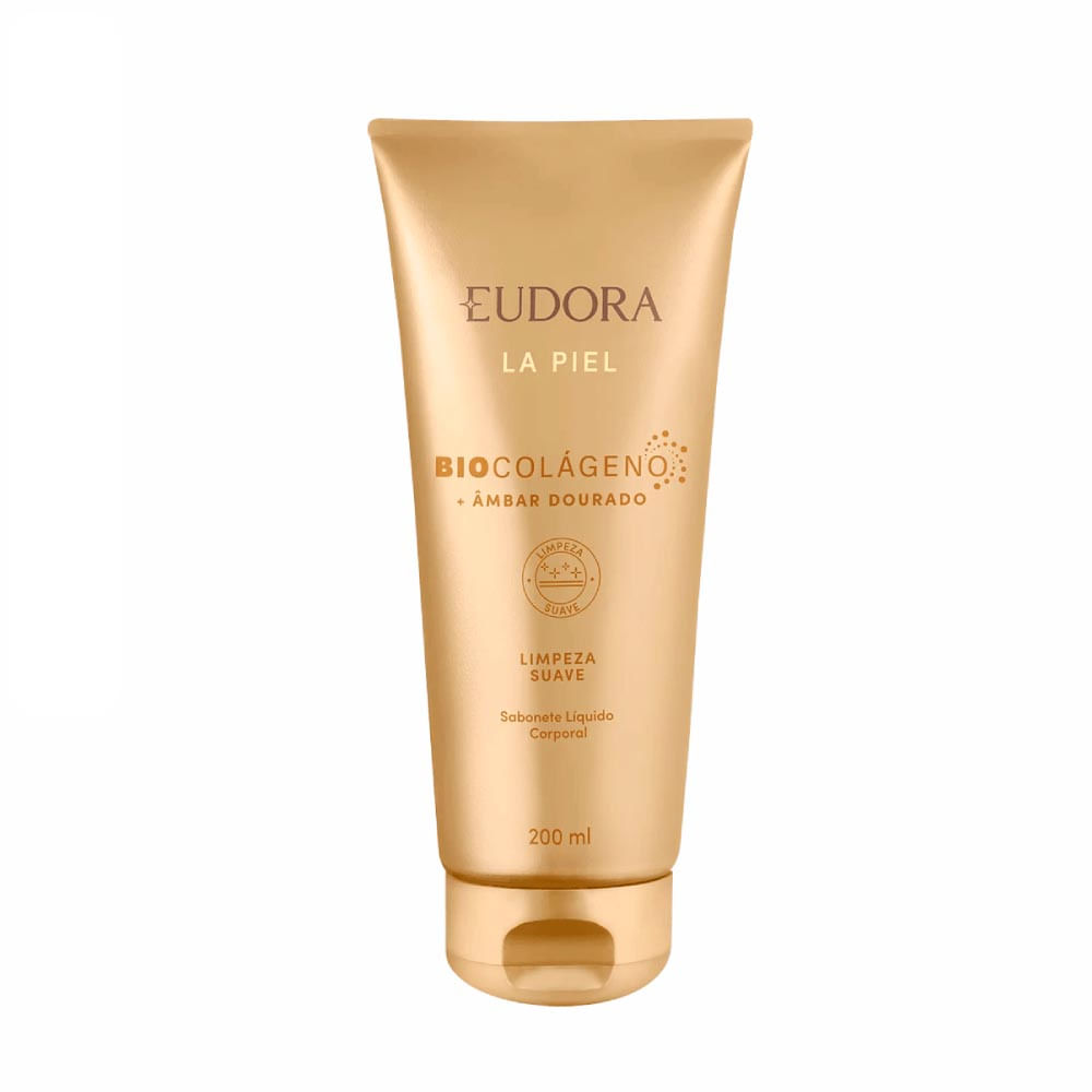 Sabonete Líquido Corporal Eudora La Piel Âmbar Dourado 200Ml