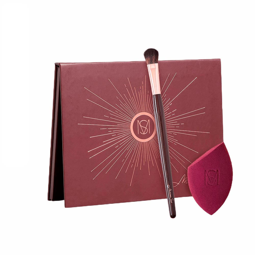 Kit Mariana Saad By Océane Paleta 12 Shades + Esponja Flat Blend + Pincel Ms12