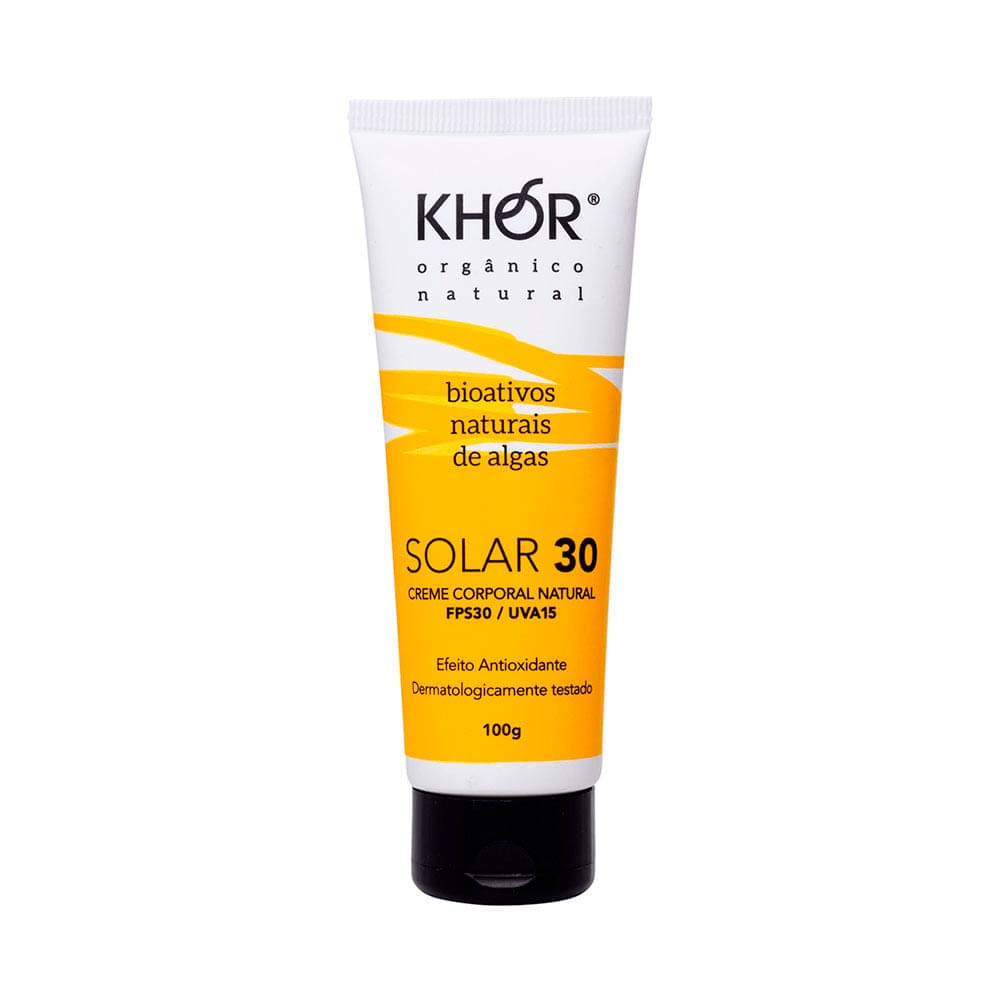 Protetor Solar Facial E Corporal Khor Cosmetics Natural Fps 30 100g