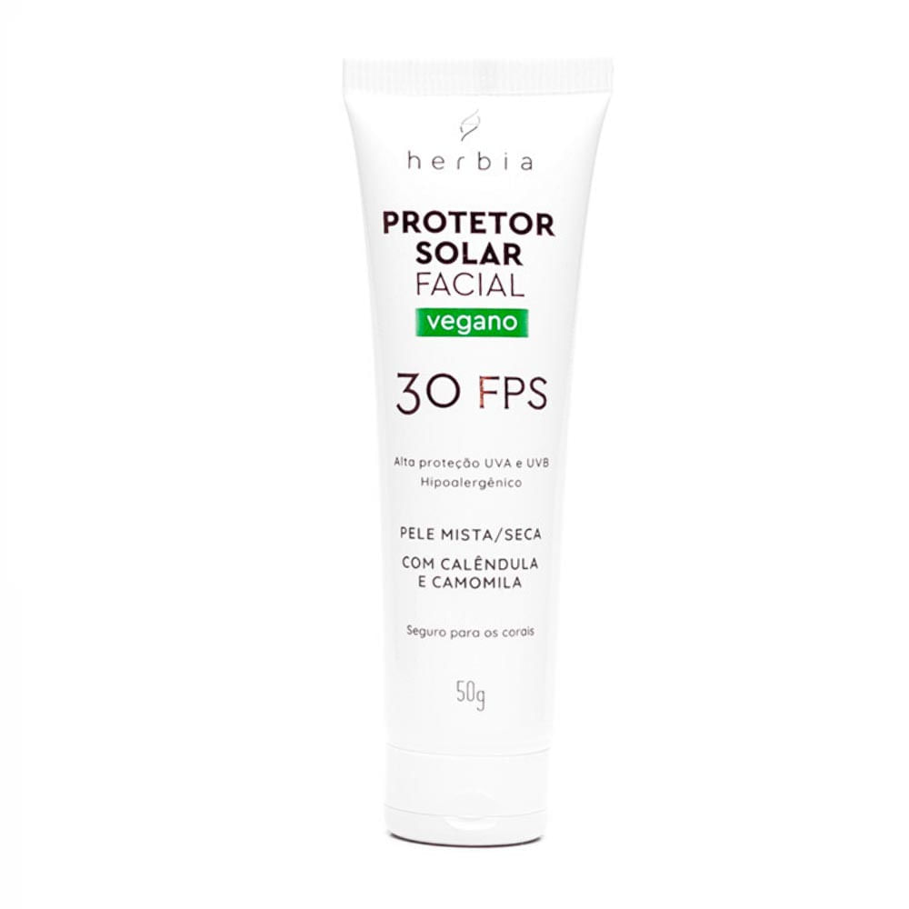 Protetor Solar Facial Herbia FPS30 Pele Mista/Seca 50g